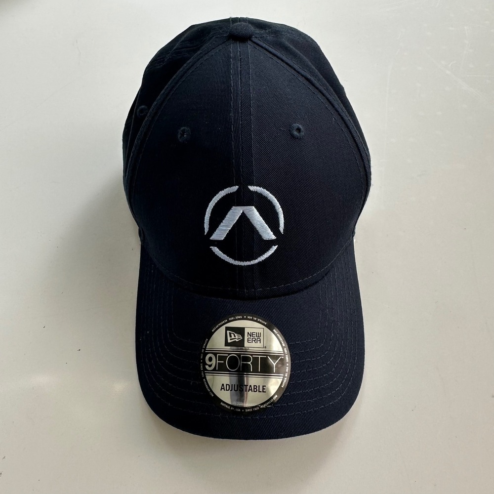 New Era 9FORTY Hat Mens OS Navy Blue Adjustable Cap Strapback Active Embroidered